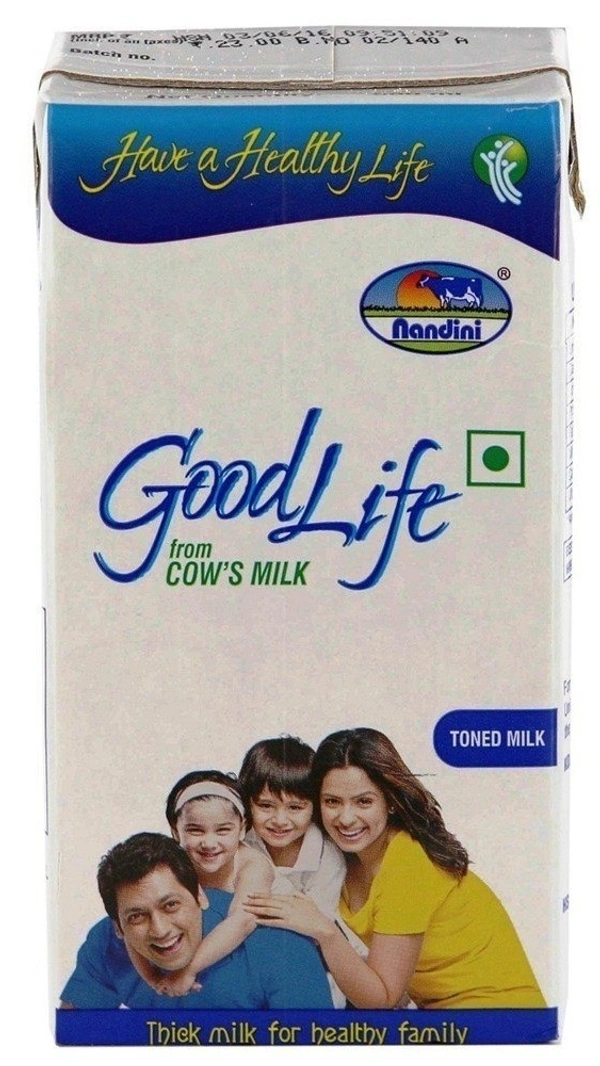 Nandini GoodLife UHT Treated Toned Milk, 1Ltr Carton - 1L