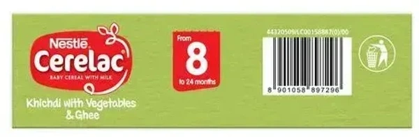 Nestle Cerelac Baby Cereal With Milk Khichdi With Vegetables / Ghee, 300g - 300g