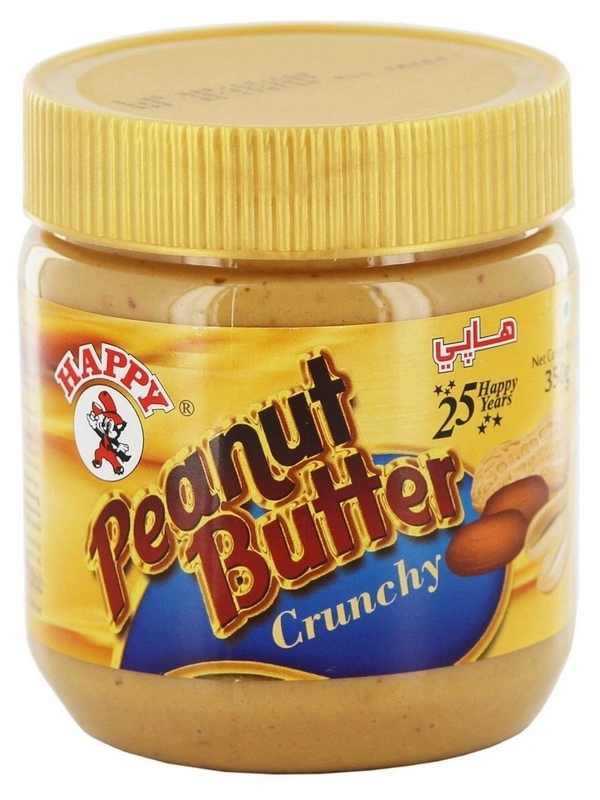 Happy Peanut Butter Crunchy Bottle, 350g - 350g
