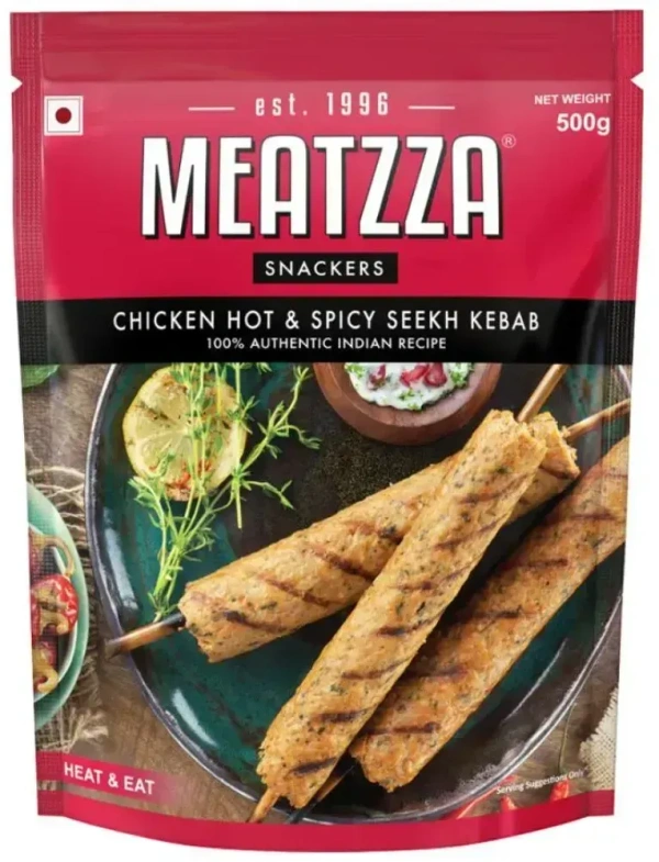 Meatzza Chicken Seekh Kebab, 500g - 500g