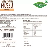 Wingreens Whey Protein Muesli Chocolate