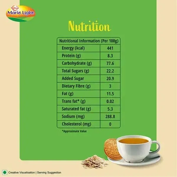 Marie Light Sunfeast Marie Light Biscuits Oats Fibre Pack, 120g - 100g