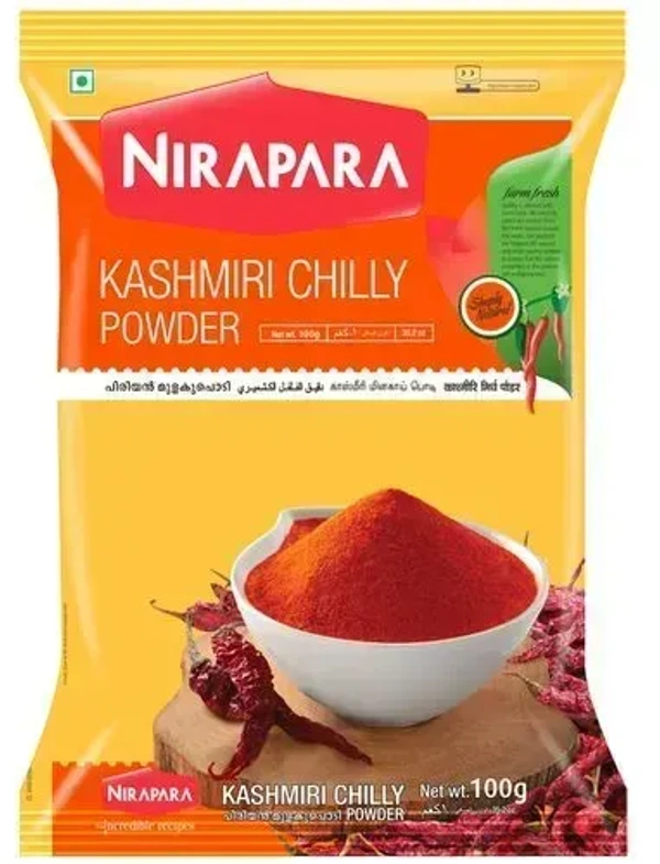 Nirapara Kashmiri Chilly Powder Pouch, 100g - 100g