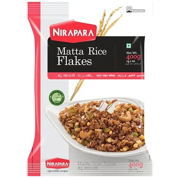 Nirapara Matta Rice Flakes Aval, 400g - 400g