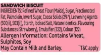Oreo Cadbury Oreo Strawberry Creme Sandwich Biscuit, 46g - 43.75g