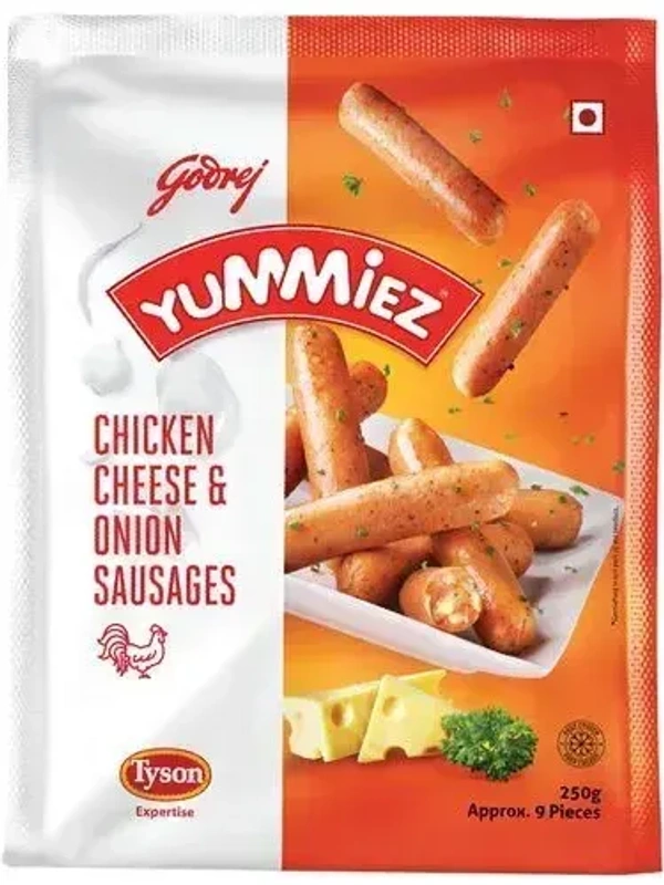Yummiez Chicken Cheese& Onion Sausages, 250g - 250g