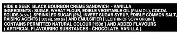 Parle Platina Hide& Seek Black Bourbon Choco Cr�me Sandwich, 120g - 120g