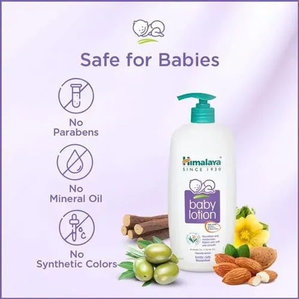 Himalaya Baby Lotion Almond Oil& Olive Oil Bottle, 400 ml - 400ml