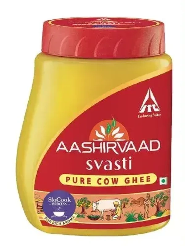 Ashirvaad Aashirvaad Svasti Purecow Ghee Pet Jar, 500 ml - 500ml