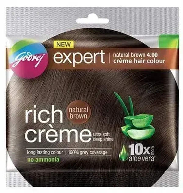 Godrej Rich Creme Hair Colour  Natural Brown 4.0