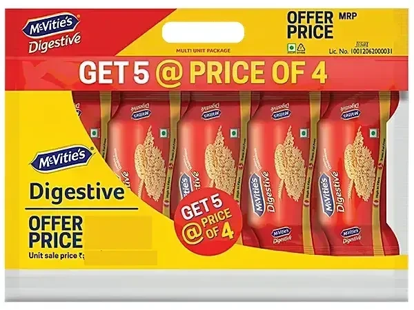 Mcvities Digestive (Buy 4X100g Get 1 Free), 500g - 500g