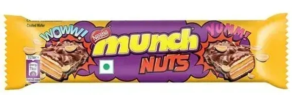 Munch Nestle Munch Nuts Chocolate Coated Crunchy Bar, 32g