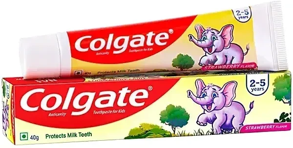 Colgate Kids (2-5 Years) Strawberry Flavor Anticavity Toothpaste, 40g - 40g