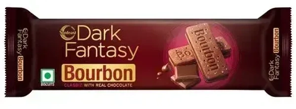 Dark Fantasy Sunfeast Dark Fantasy Bourbon Classic With Real Chocolate Biscuit, 120g - 120g