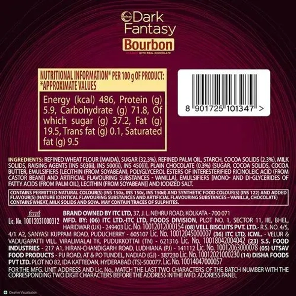 Dark Fantasy Sunfeast Dark Fantasy Biscuits Choco Layered Vanilla Fills Pack, 75g - 60g