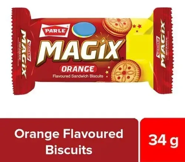 Parle Magix Orange Flavoured Biscuit 40% Extra, 40.8g - 40.8g