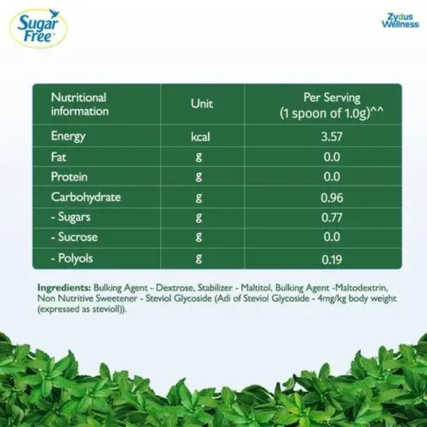 Sugar Free Green Sweetener - With Natural Stevia, Zero Calories, 100 pcs Pellets - 100pcs