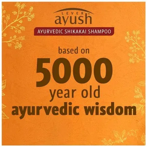 Lever Ayush Thick& Long Growth Shikakai Shampoo, 330 ml - 330 ml