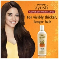 Lever Ayush Thick& Long Growth Shikakai Shampoo, 330 ml - 330 ml