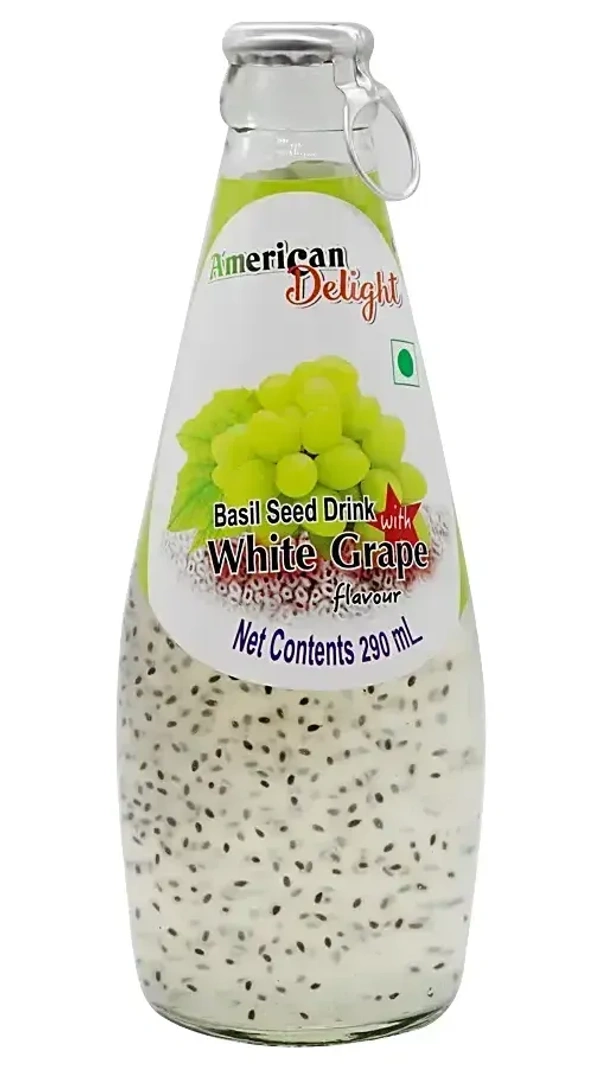 American Delight Basil Drink - White Grape Flavored , 290ml - 290ml