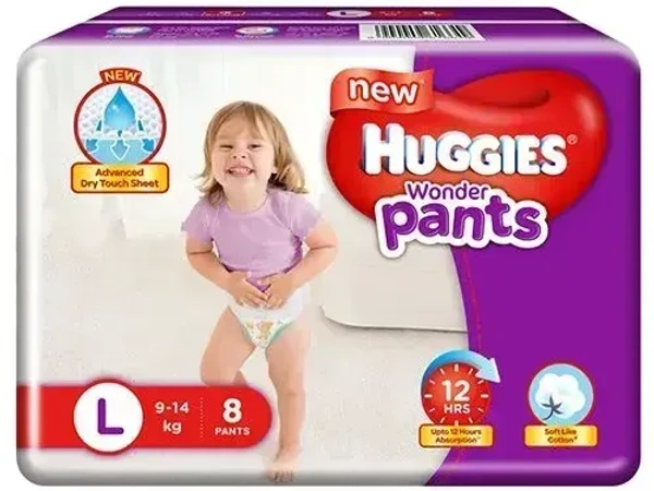 Huggies Wonder Pants L 9-, 8 Nos - 8 Nos