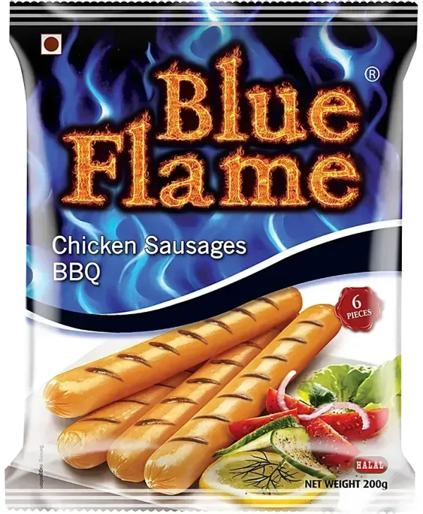 Blue Flame Chicken Sausages BBQ, 200g - 200g