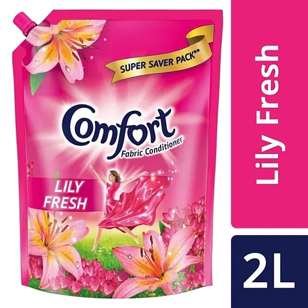 Comfort Fabric Conditioner Lily Fresh Super Saver Pack Pouch, 2 ltr - 2 ltr
