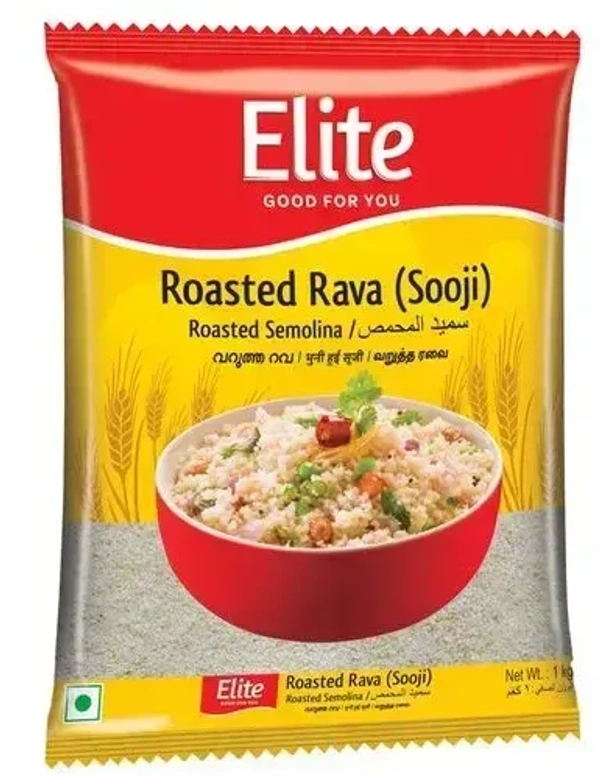 Elite Roasted Rava (Sooji), 1 kg - 1 Kg