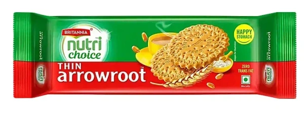 Britannia Nutri Choice Thin Arrowroot Biscuits, 300g - 300g
