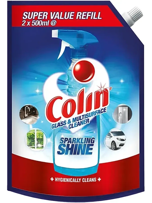 Home Care Colin Glass& Floor Cleaner Super Value Refill Spout Pouch, 1 ltr - 1 Ltr