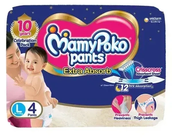 Mamy Poko MamyPoko Pants Extra Absorb Large, 4 pants