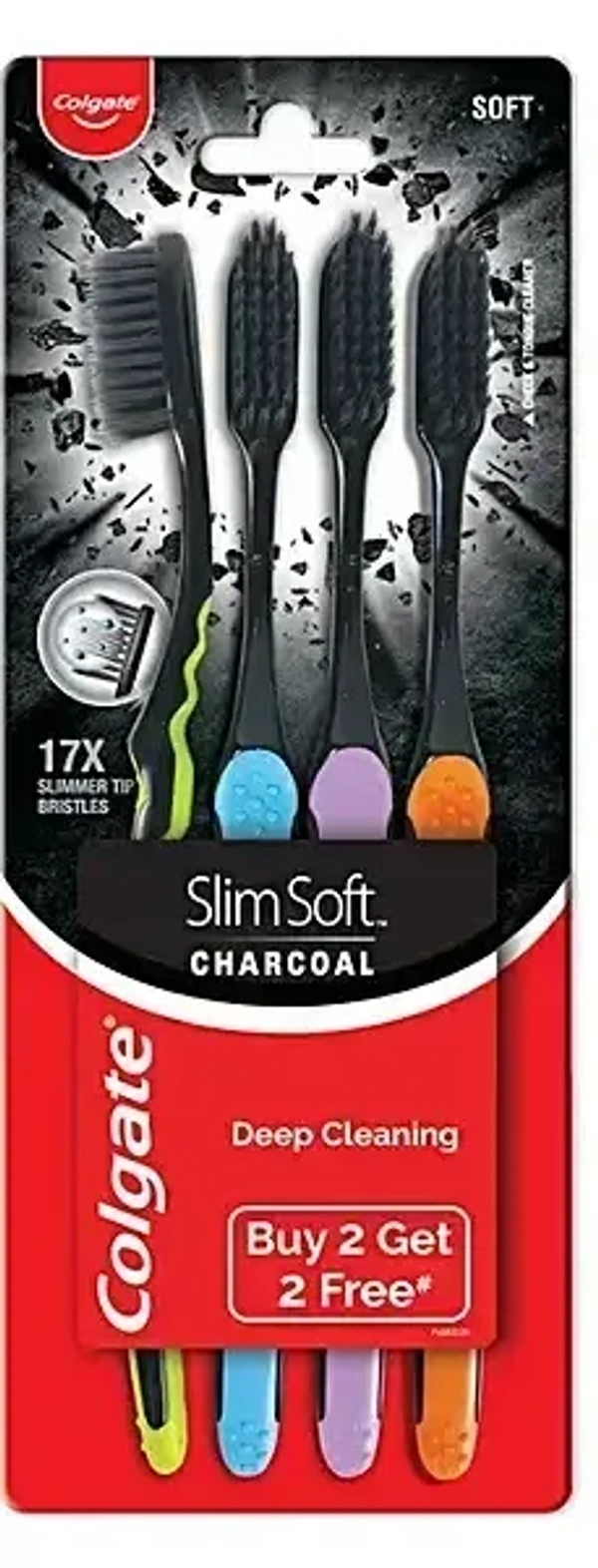 Colgate Charcoal Buy 2 Get 2 Free, 4 pcs - 4 pcs