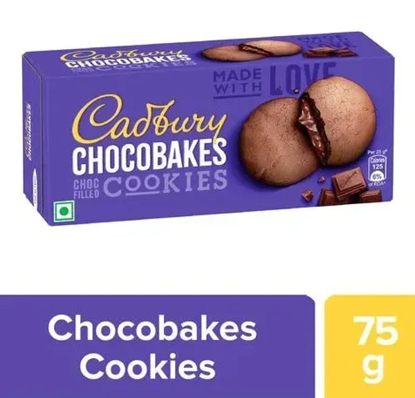 Cadbury Chocobakes Choc Filled Cookies, 75g - 75g