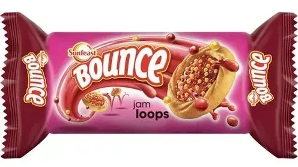 Sunfeast Bounce Loops Biscuits - Jam 75 g - 75g