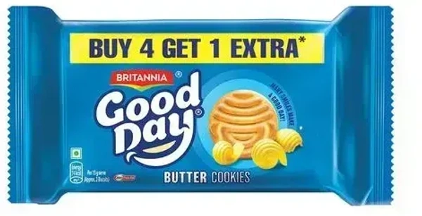 Britannia Good Day Butter Cookies Pack of 5X120g, 600g - 600g