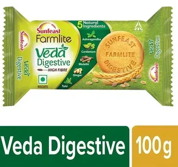 Farmlite Sunfeast Farmlite Biscuits Veda Digestive, 100g