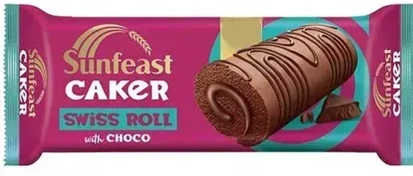 Sunfeast Caker Swiss Roll With Choco, 28g - 28g