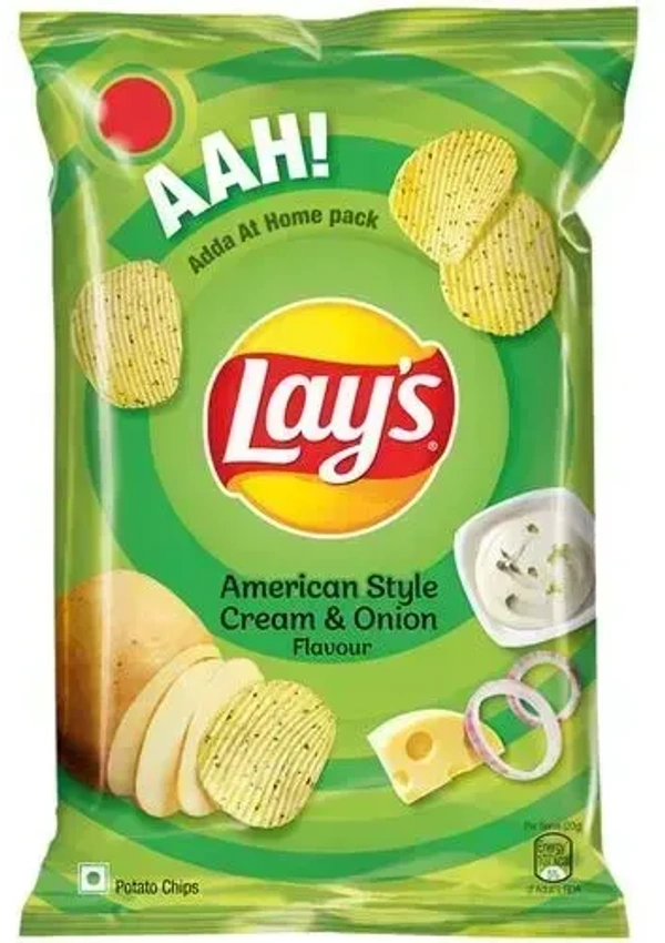 Lay's Potato Chips American Style Cream& Onion Flavour, 78g - 73g