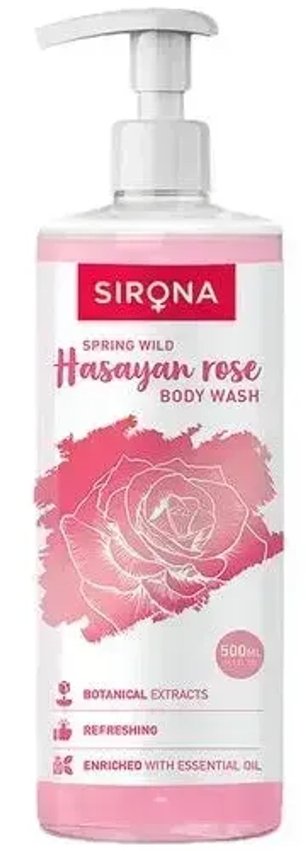 Sirona Body Wash with Hasayan Rose, 500 ml - 500 ml