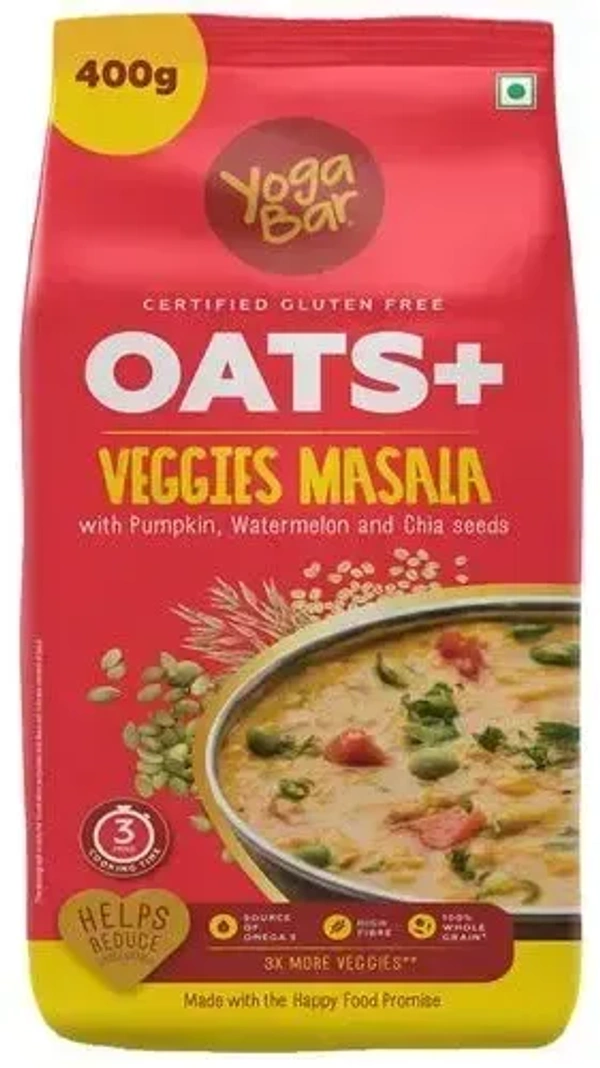 Yoga Bar Yoga bar Super Oats Veggies Masala, 400g - 400g