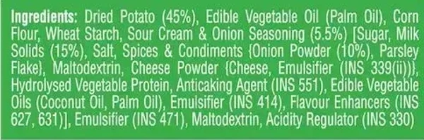 Pringles Potato Crisps Sour Cream& Onion Falvour, 36g - 36g
