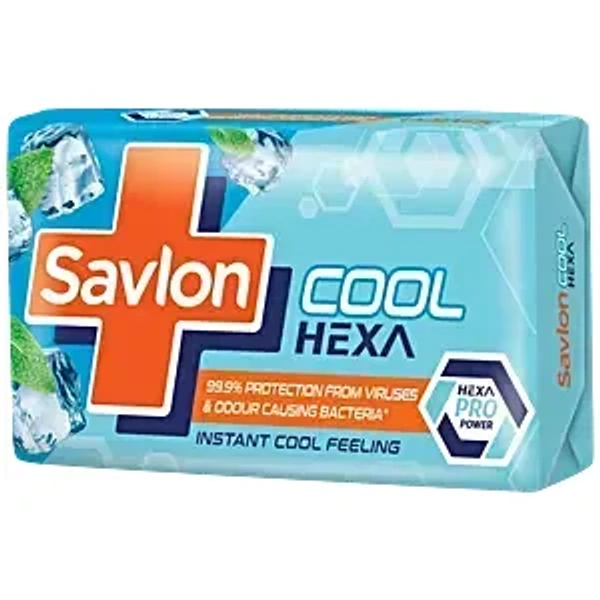 Savlon Bathing Soap Cool Hexa, 75g - 75g