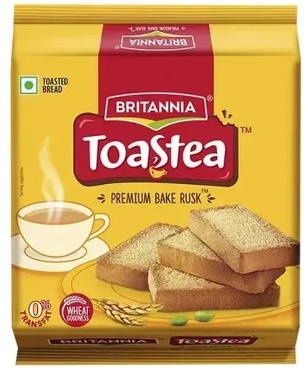Britannia Toastea Premium Bake Rusk Pouch, 300g - 300g