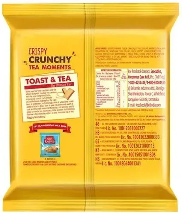 Britannia Toastea Premium Bake Rusk Pouch, 300g - 300g