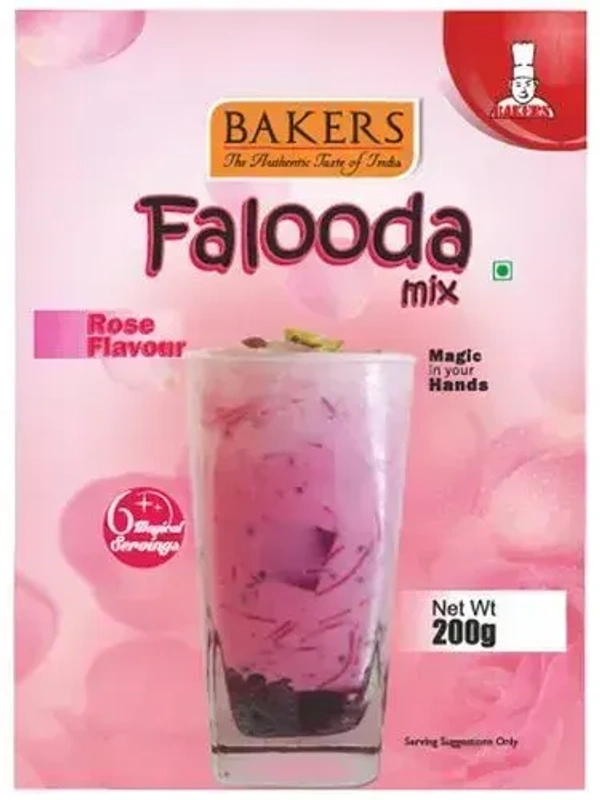 Bakers Falooda Mix Rose Flavour, 200g - 200g