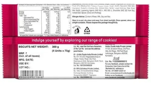 Unibic Biscuits Fruit& Nut Cookies Delight, 300g - 300g
