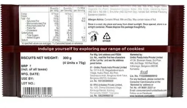 Unibic Biscuits Choco Chip Cookies, 300g - 300g