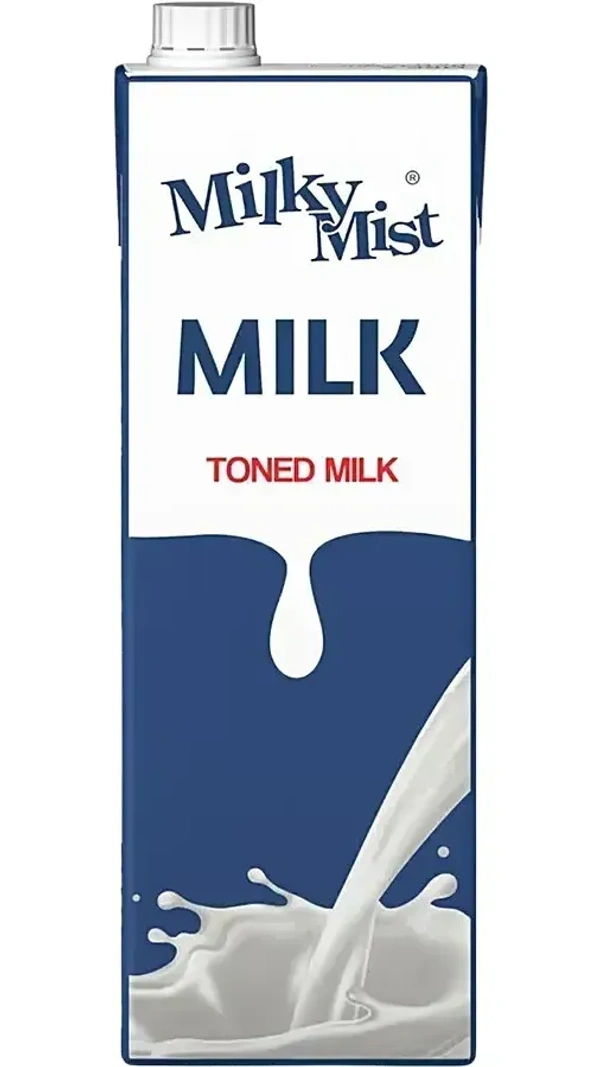 Milky Mist Toned Milk Carton, 1 ltr - 1 ltr