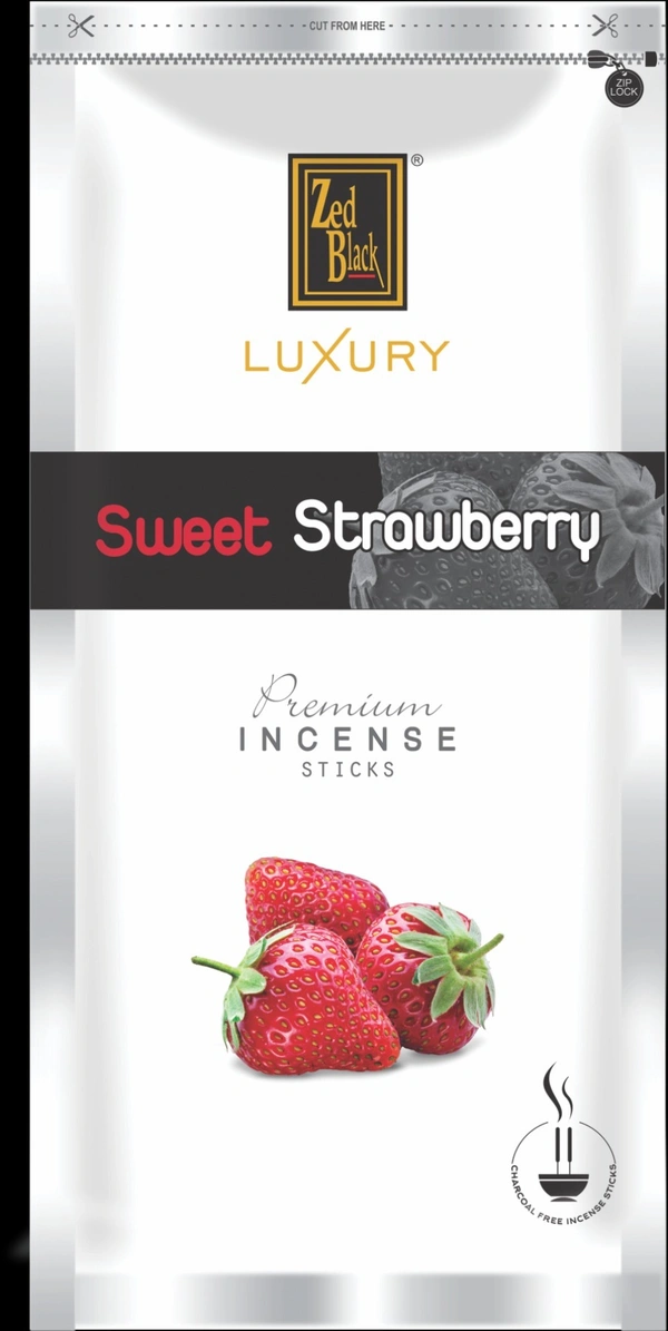 Zed Black Luxury Sweet Strawberry premium incense, 18g - 18g