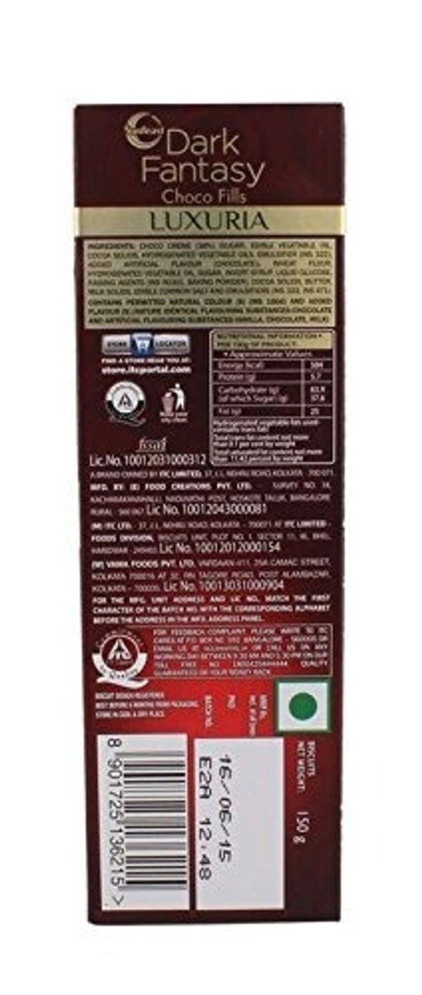 Sunfeast Dark Fantasy Choco Fills Laxuria, 150g